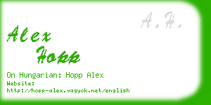 alex hopp business card